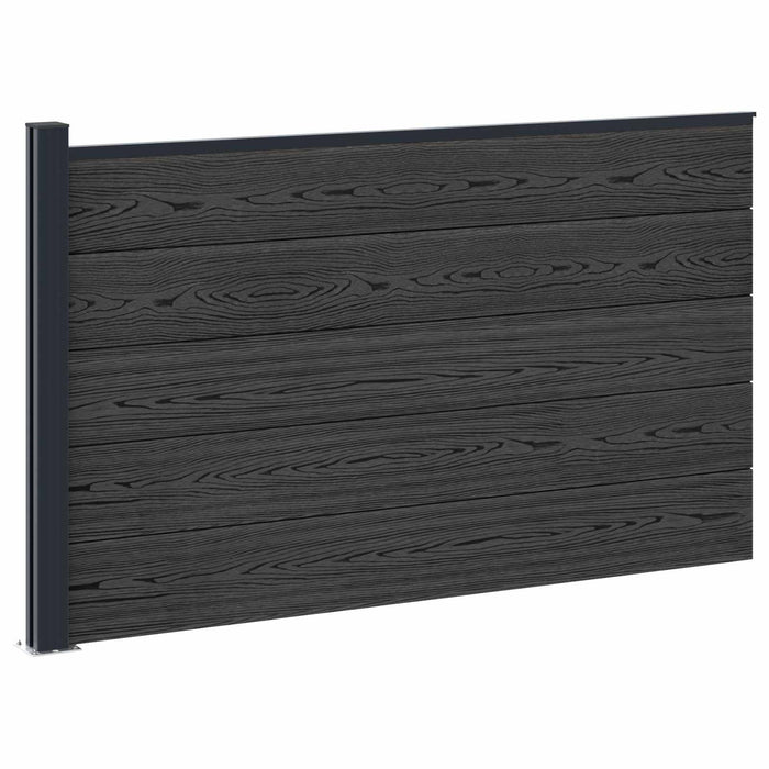 Panou de Gardă WPC și Aluminiu Negru - WALTI WALTI
