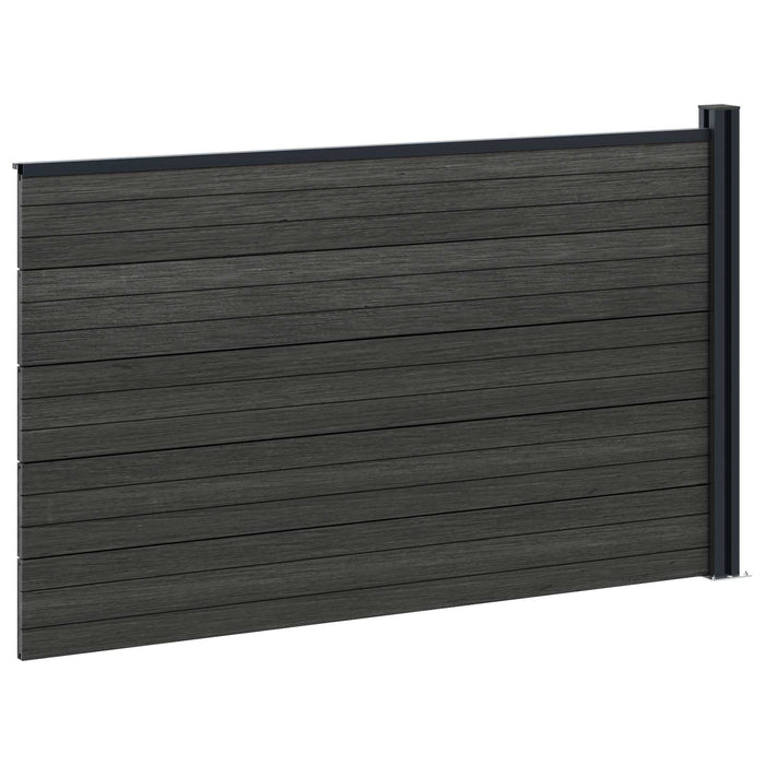 Panou de Gardă WPC și Aluminiu Negru - WALTI WALTI