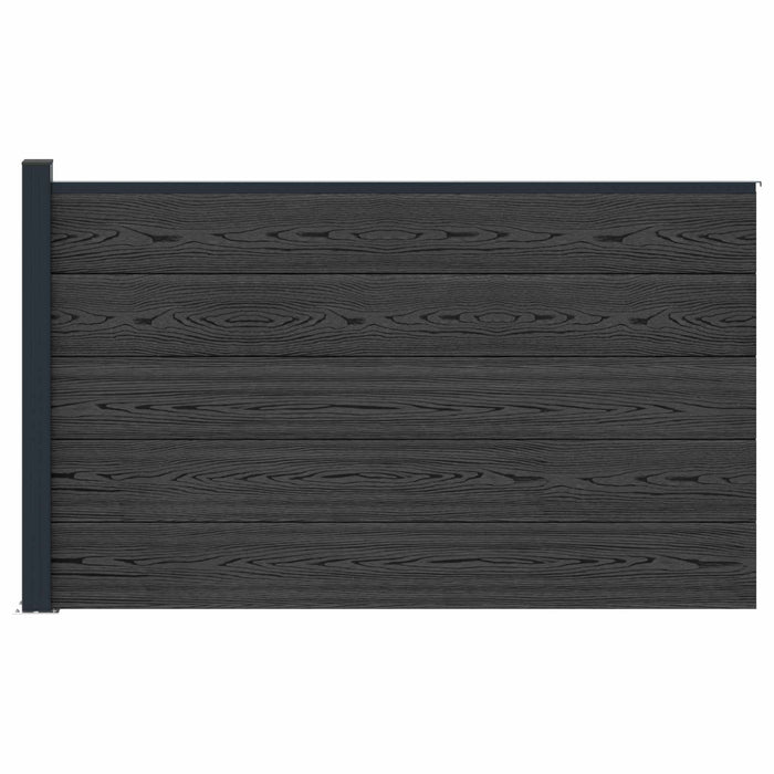 Panou de Gardă WPC și Aluminiu Negru - WALTI WALTI