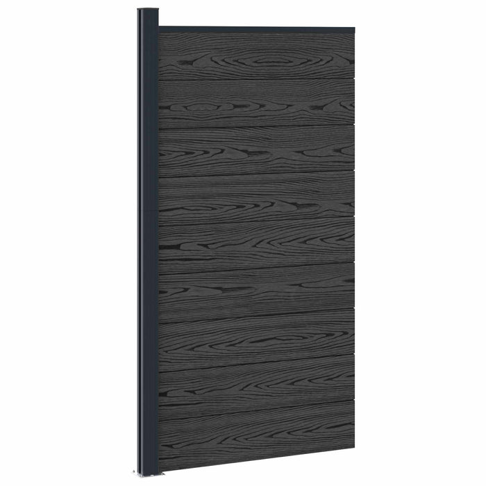 Panou de Gardă WPC și Aluminiu Negru - WALTI WALTI