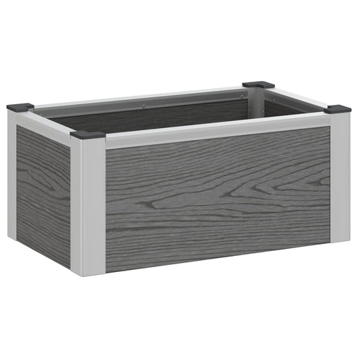 Strat înălțat de grădină Gri 50 x 30 x 22 cm WPC și Aluminiu - WALTI WALTI