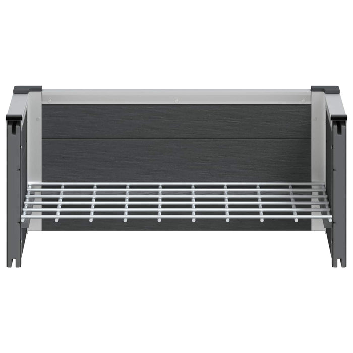 Strat înălțat de grădină Gri 50 x 30 x 22 cm WPC și Aluminiu WALTI