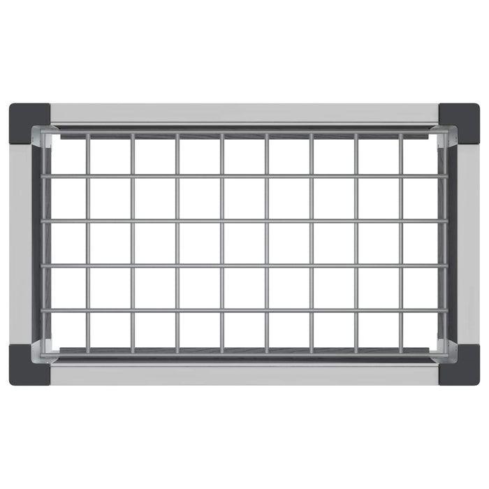 Strat înălțat de grădină Gri 50 x 30 x 22 cm WPC și Aluminiu WALTI