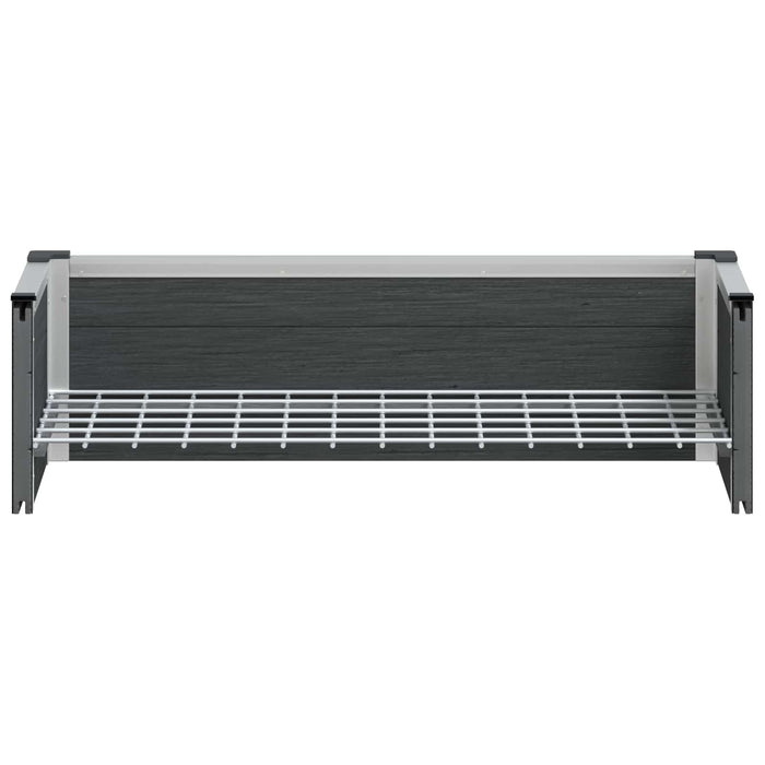 Strat înălțat de grădină Gri 75 x 30 x 22 cm WPC și Aluminiu WALTI