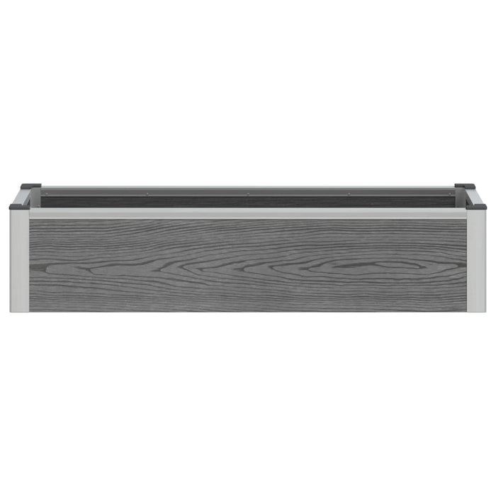 Strat înălțat de grădină Gri 100 x 30 x 22 cm WPC și Aluminiu WALTI