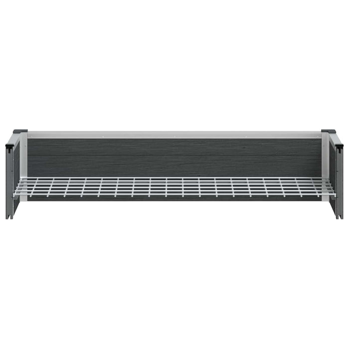 Strat înălțat de grădină Gri 100 x 30 x 22 cm WPC și Aluminiu WALTI