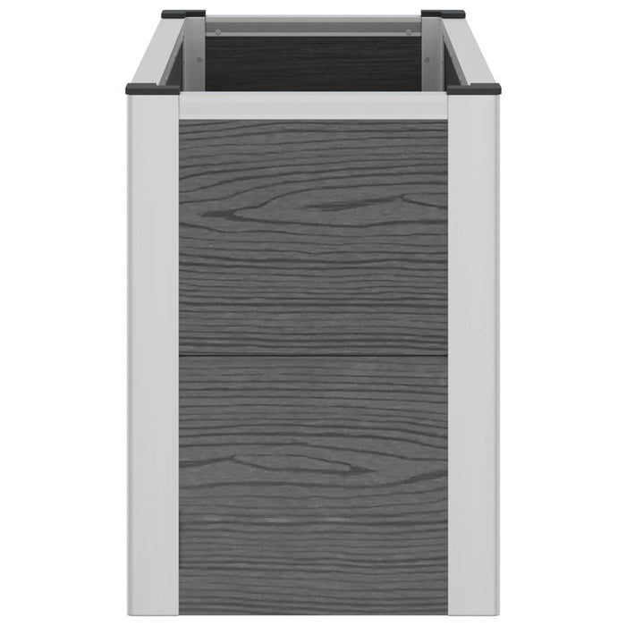 Strat înălțat de grădină Gri 75 x 30 x 22 cm WPC și Aluminiu WALTI