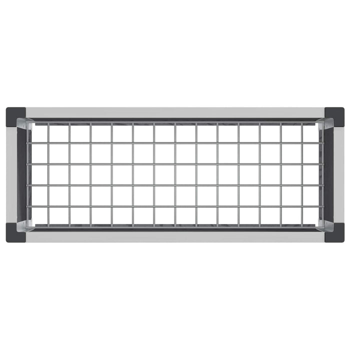 Strat înălțat de grădină Gri 75 x 30 x 22 cm WPC și Aluminiu WALTI