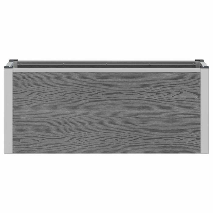 Strat înălțat de grădină Gri 100 x 30 x 22 cm WPC și Aluminiu WALTI