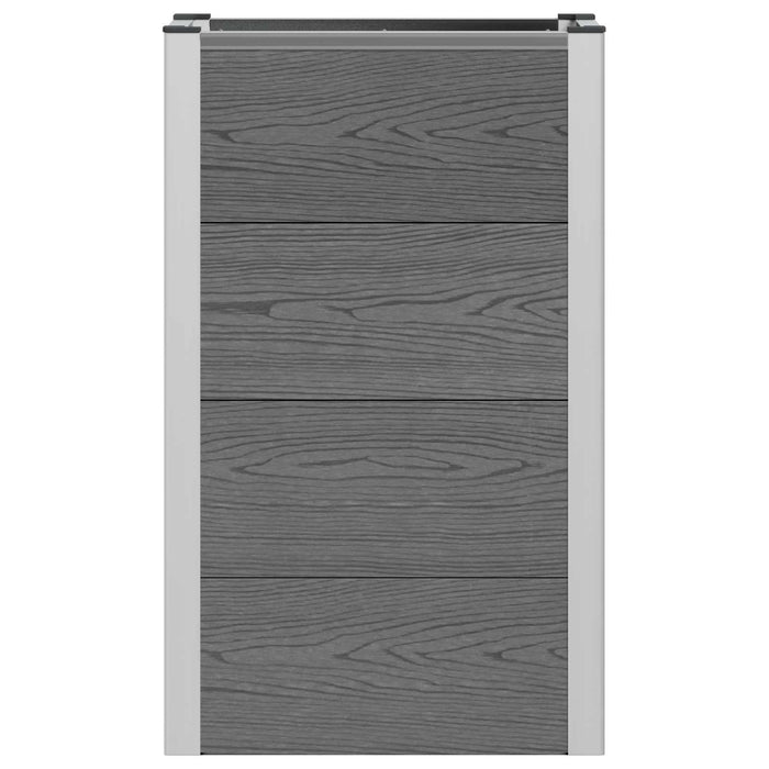 Strat înălțat de grădină Gri 50 x 30 x 22 cm WPC și Aluminiu WALTI