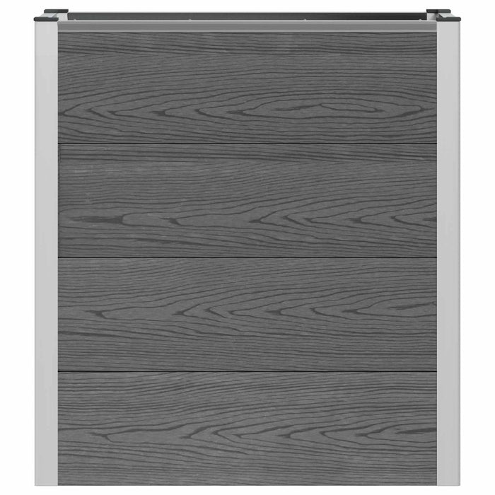 Strat înălțat de grădină Gri 75 x 30 x 22 cm WPC și Aluminiu WALTI
