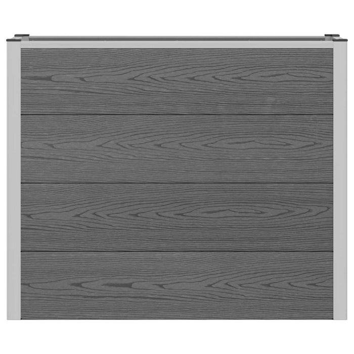 Strat înălțat de grădină Gri 100 x 30 x 22 cm WPC și Aluminiu WALTI