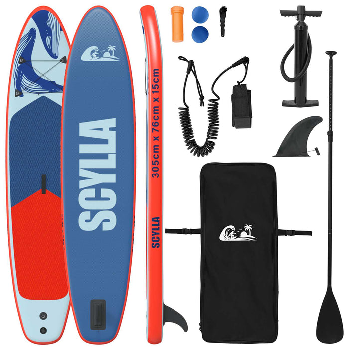 Plăcuță de paddle gonflabilă SCYLLA 305 x 76 x 15 cm albastru WALTI