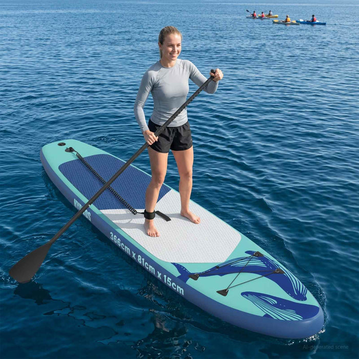 Placă de Paddle Inflabilă HYDROS 366 x 81 x 15 cm Turcoaz WALTI