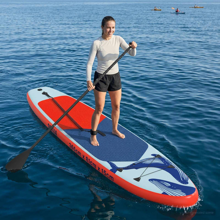 Placă de paddle gonflabilă SCYLLA 366 x 81 x 15 cm albastru WALTI