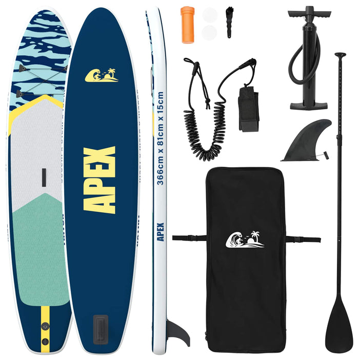 Plăci de Paddle Inflatable APEX 366 x 81 x 15 cm albastru WALTI