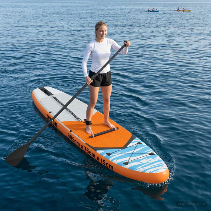 Placă SUP cu Șezlong 2 în 1 TRITON 305 x 76 x 15 cm albastru WALTI
