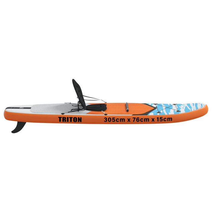 Placă SUP cu Șezlong 2 în 1 TRITON 305 x 76 x 15 cm albastru WALTI
