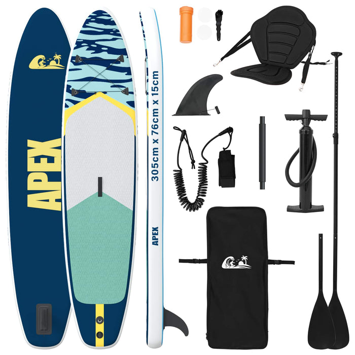 Placă SUP cu Șezlong 2 în 1 APEX 305 x 76 x 15 cm albastru WALTI