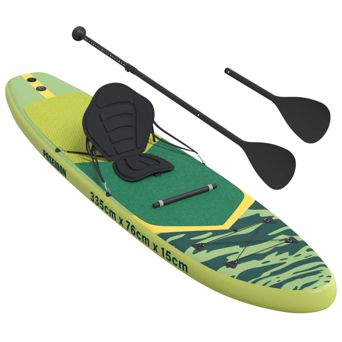 Placă SUP cu Șezlong 2 în 1 POSEIDON 335 x 76 x 15 cm Verde WALTI