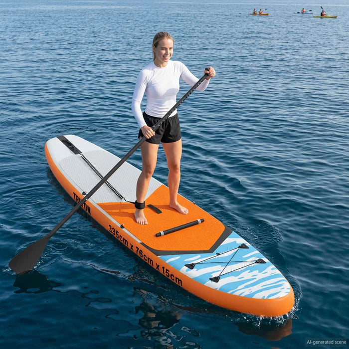 Placă SUP cu Șezlong 2 în 1 TRITON 335 x 76 x 15 cm albastru WALTI
