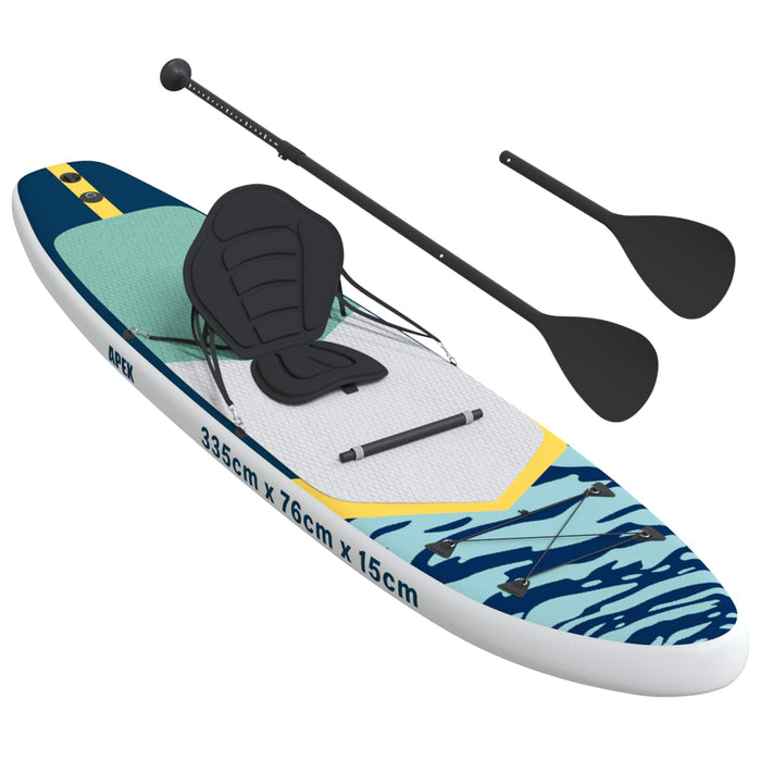 Placă SUP cu Șezlong 2 în 1 APEX 335 x 76 x 15 cm albastru WALTI