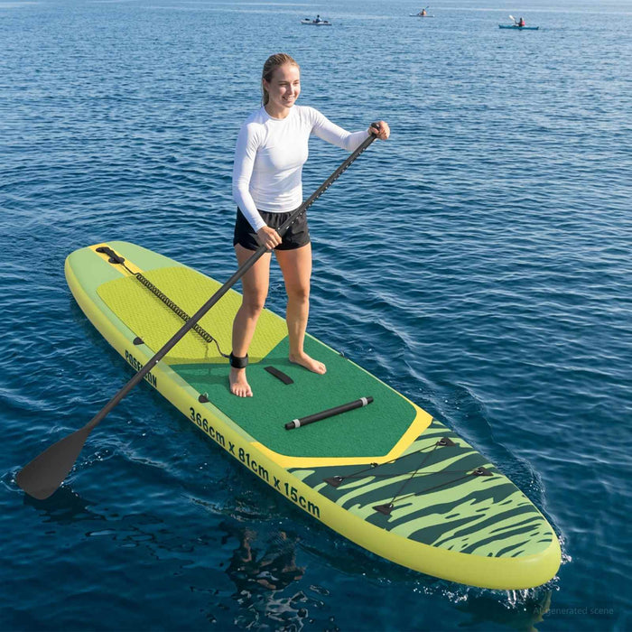 Placă SUP cu Șezlong 2 în 1 POSEIDON 366 x 81 x 15 cm Verde WALTI