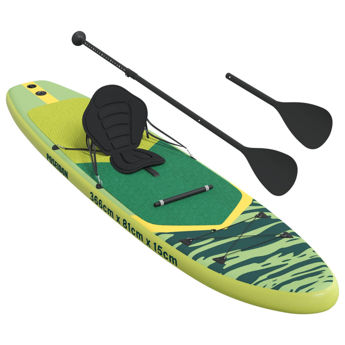 Placă SUP cu Șezlong 2 în 1 POSEIDON 366 x 81 x 15 cm Verde WALTI