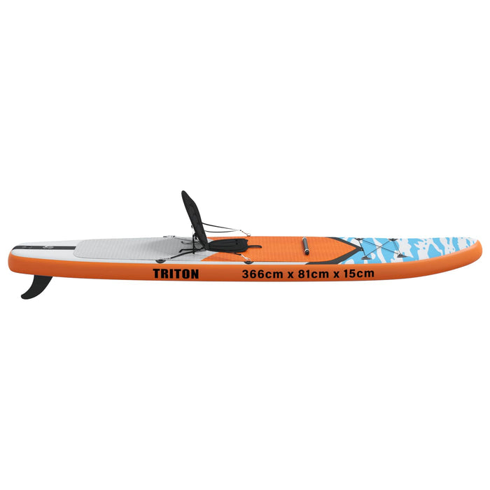 Placă SUP cu Șezlong 2 în 1 TRITON 366 x 81 x 15 cm albastru WALTI
