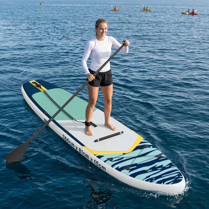 Placă SUP cu Șezlong 2 în 1 APEX 366 x 81 x 15 cm albastru WALTI
