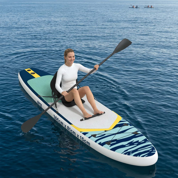 Placă SUP cu Șezlong 2 în 1 APEX 366 x 81 x 15 cm albastru WALTI