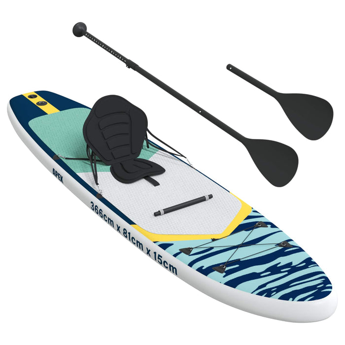 Placă SUP cu Șezlong 2 în 1 APEX 366 x 81 x 15 cm albastru WALTI