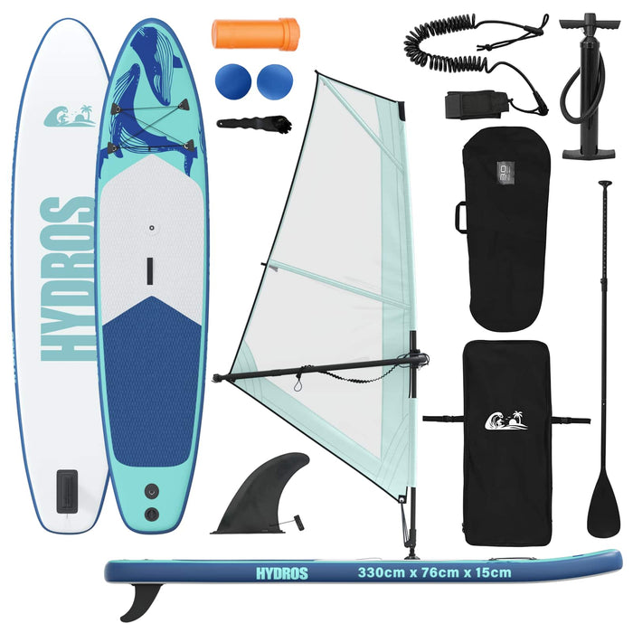 Tablă SUP gonflabilă cu Vela HYDROS 330 x 76 x 15 cm Turcoaz WALTI