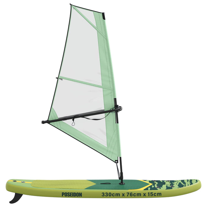 Tablă SUP gonflabilă cu Vela POSEIDON 330 x 76 x 15 cm Verde WALTI