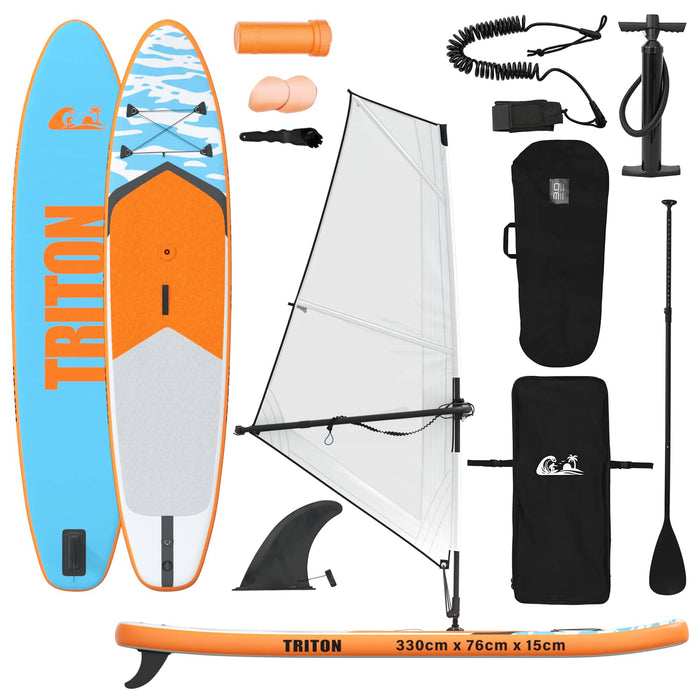 Tablă SUP gonflabilă cu Vela TRITON 330 x 76 x 15 cm albastru WALTI