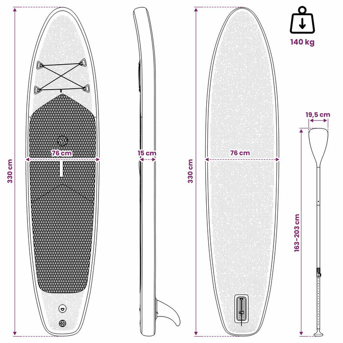 Tablă SUP gonflabilă cu Vela TRITON 330 x 76 x 15 cm albastru WALTI