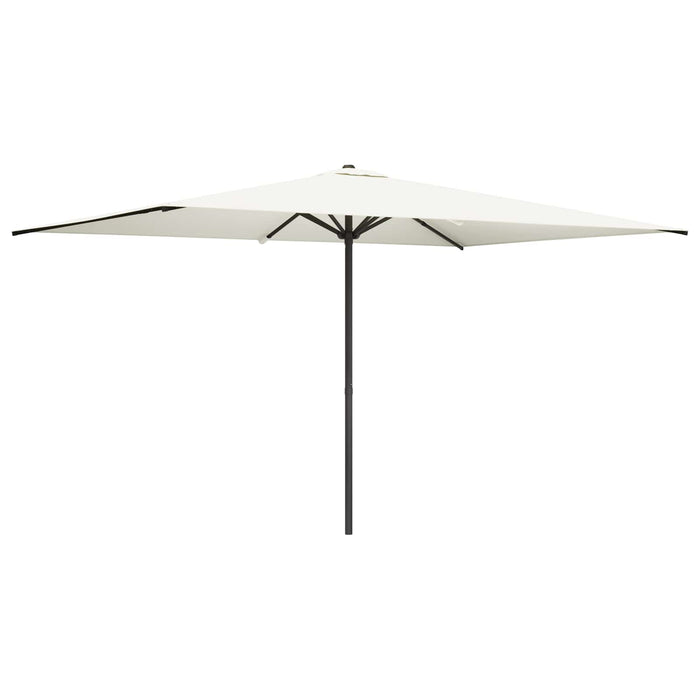 Parasol de Grădină 200 x 300 cm Poliester Dreptunghiular Crem WALTI