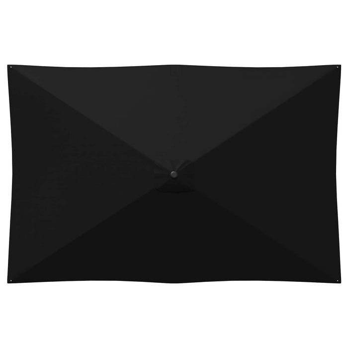 Parasol de Grădină 200 x 300 cm Poliester Dreptunghiular Negru WALTI