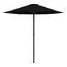 Parasol de Grădină 230 x 230 cm Poliester Dreptunghiular Negru - WALTI WALTI