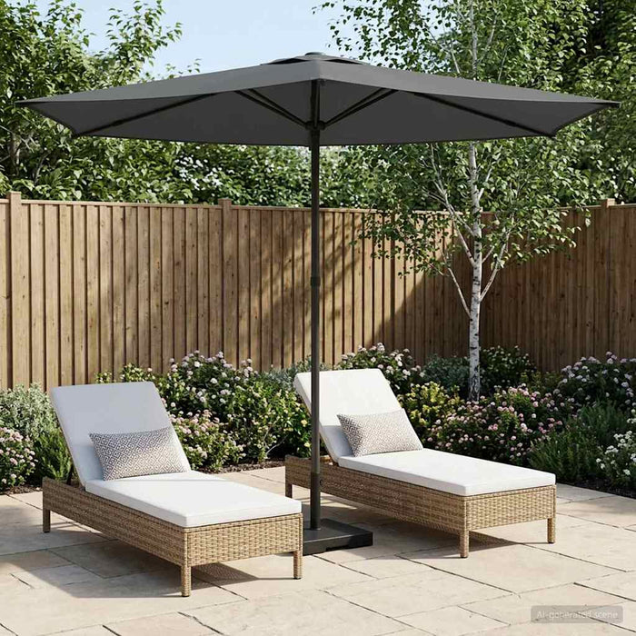 Parasol de Grădină 270 x 270 cm Poliester Dreptunghiular WALTI