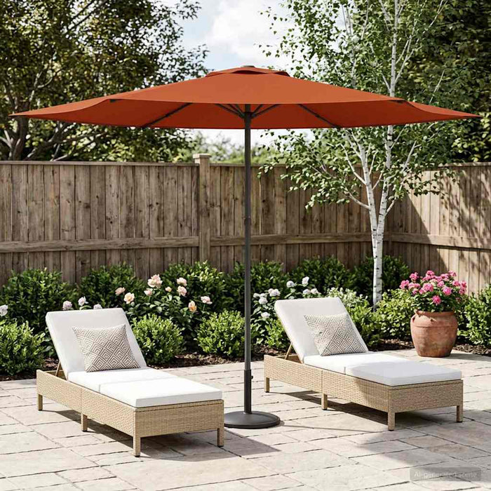 Parasol de Grădină 300 x 300 cm Poliester Dreptunghiular WALTI