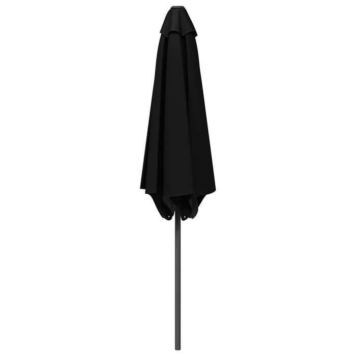 Parasol de Grădină 300 x 300 cm Poliester Dreptunghiular Negru WALTI