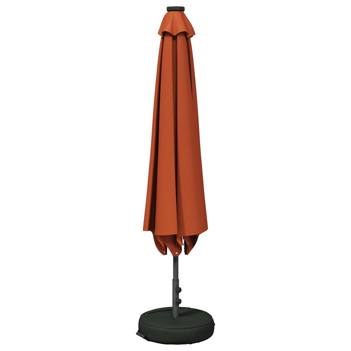 Parasol de grădină cu lumini LED și bază 200 x 300 cm Poliester WALTI