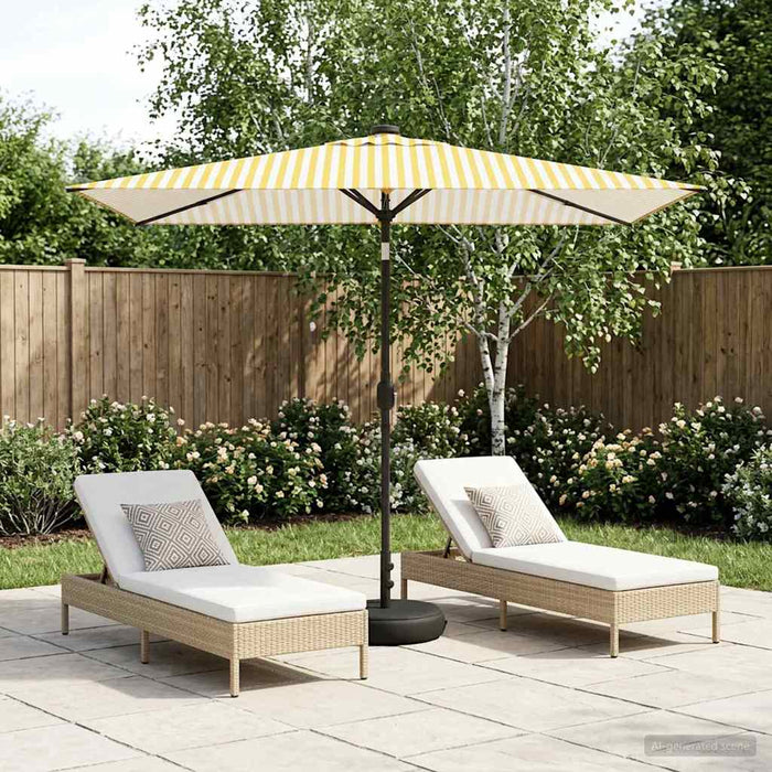 Parasol de grădină cu lumini LED și bază 200 x 300 cm Poliester WALTI