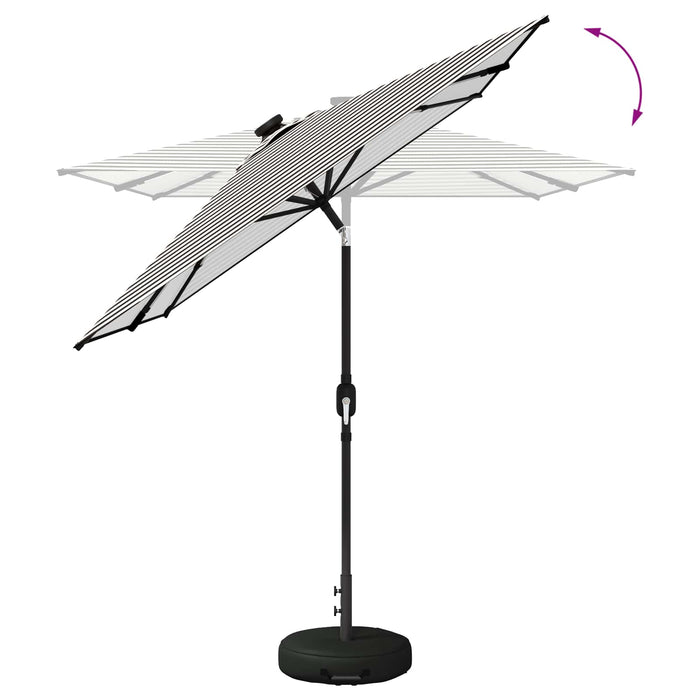 Parasol de grădină cu lumini LED și bază 200 x 300 cm Poliester WALTI