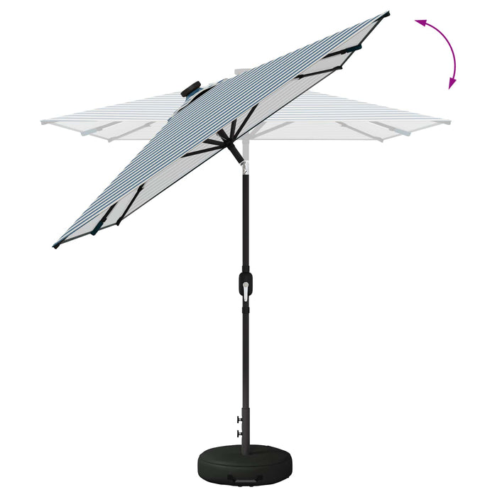 Parasol de grădină cu lumini LED și bază 200 x 300 cm Poliester WALTI