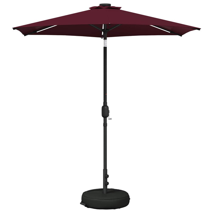 Parasol de grădină cu lumini LED și bază 230 x 230 cm Poliester WALTI