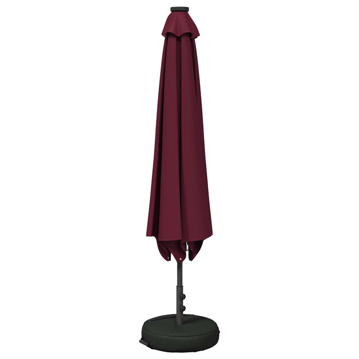 Parasol de grădină cu lumini LED și bază 230 x 230 cm Poliester WALTI