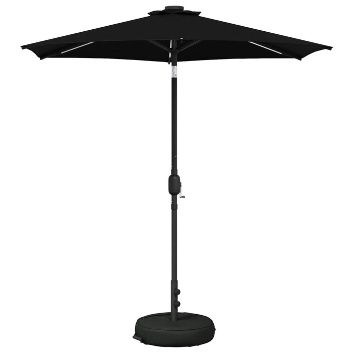 Parasol de grădină cu lumini LED și bază 230 x 230 cm Poliester WALTI