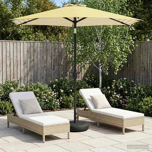 Parasol de grădină cu lumini LED și bază 230 x 230 cm Poliester - WALTI WALTI